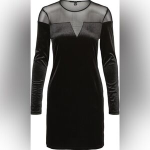 Vero Moda Carola Mixed Media Long Sleeve Dress